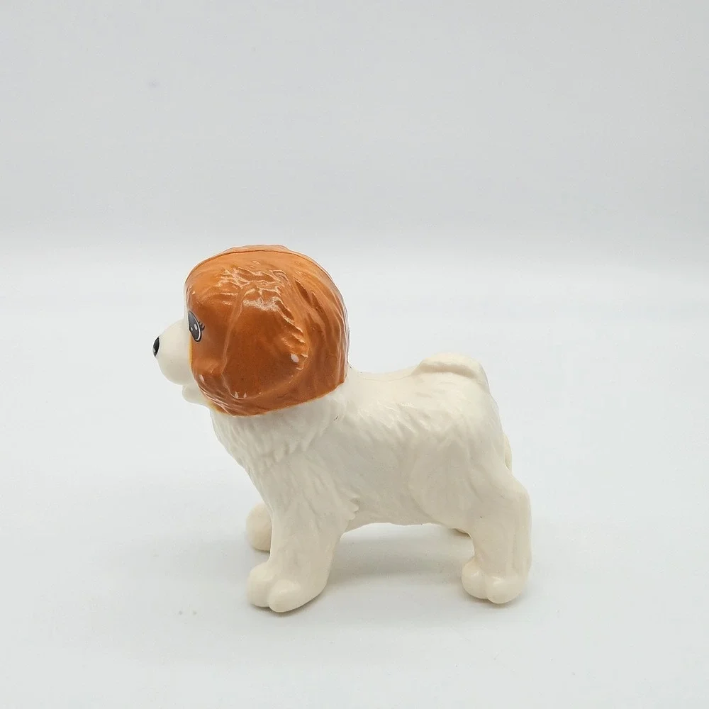Barbie Doggy Daycare White Dog Puppy Figure Brown Ears Replacement Part Pet Toy